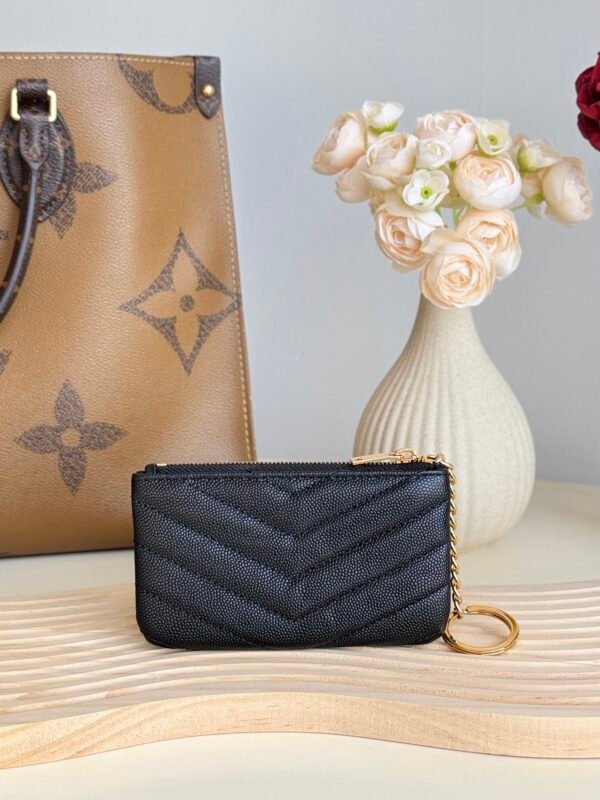 CASSANDRE MATELASSÉ KEY POUCH IN SMOOTH LEATHER