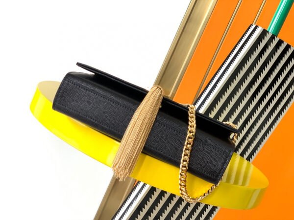 KATE SMALL TASSEL IN GRAIN DE POUDRE EMBOSSED LEATHER