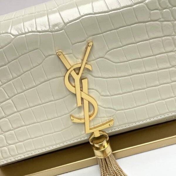 KATE SMALL TASSEL IN CROCODILE-EMBOSSED LEATHER