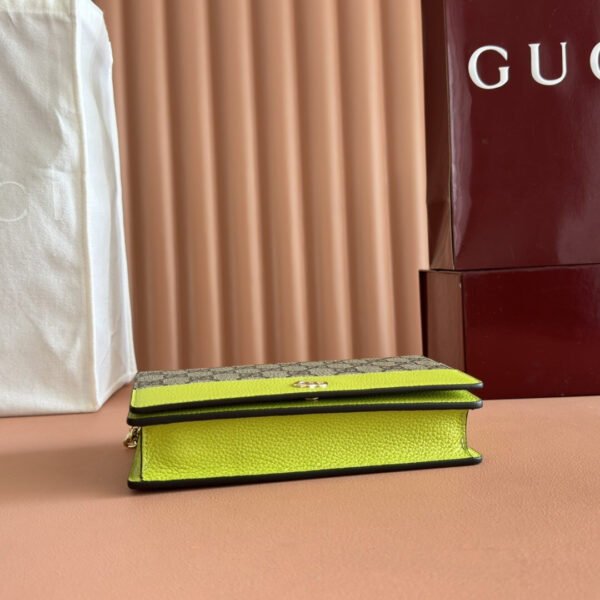GG MARMONT BI-COLOR WALLET ON CHAIN