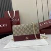 GG MARMONT BI-COLOR WALLET ON CHAIN