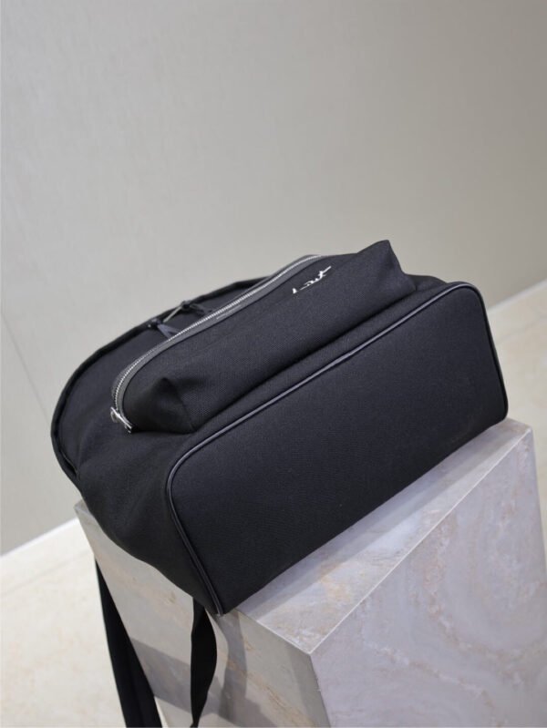 SAINT LAURENT EMBROIDERED CITY BACKPACK IN CANVAS