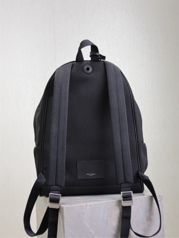 SAINT LAURENT EMBROIDERED CITY BACKPACK IN CANVAS