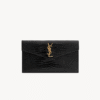 UPTOWN POUCH IN CROCODILE-EMBOSSED SHINY LEATHER