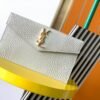 UPTOWN POUCH IN CROCODILE-EMBOSSED SHINY LEATHER