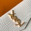 UPTOWN POUCH IN CROCODILE-EMBOSSED SHINY LEATHER