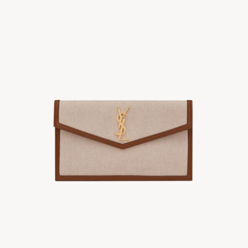 UPTOWN POUCH IN CANVAS AND SMOOTH LEATHER