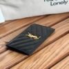 CASSANDRE MATELASSÉ FRAGMENTS CARD CASE IN GRAIN DE POUDRE LEATHER
