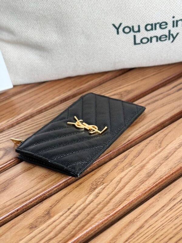 CASSANDRE MATELASSÉ FRAGMENTS CARD CASE IN GRAIN DE POUDRE LEATHER