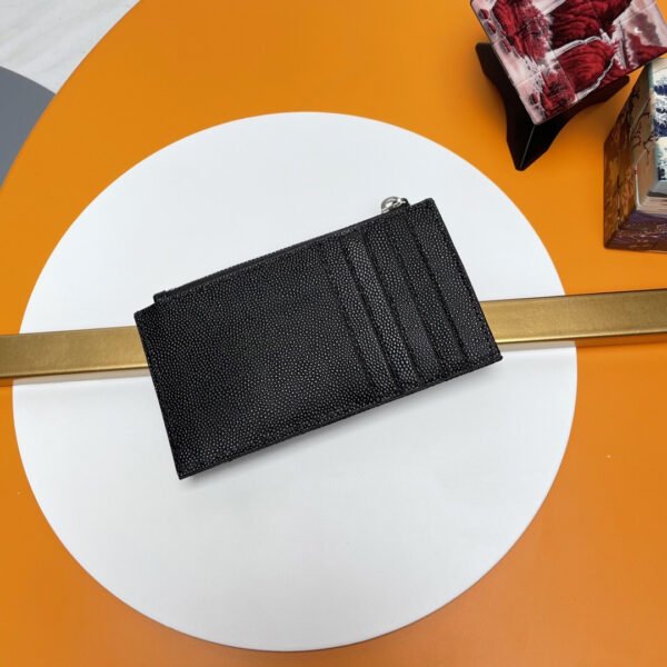 CASSANDRE MATELASSÉ FRAGMENTS CARD CASE IN GRAIN DE POUDRE LEATHER