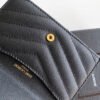 CASSANDRE MATELASSÉ FRAGMENTS FLAP CARD CASE IN GRAIN DE POUDRE LEATHER
