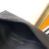 CASSANDRE MATELASSÉ FRAGMENTS FLAP CARD CASE IN GRAIN DE POUDRE LEATHER