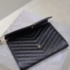 CASSANDRE MATELASSÉ FLAP POUCH IN GRAIN DE POUDRE LEATHER