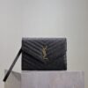 CASSANDRE MATELASSÉ FLAP POUCH IN GRAIN DE POUDRE LEATHER
