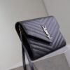 CASSANDRE MATELASSÉ FLAP POUCH IN GRAIN DE POUDRE LEATHER