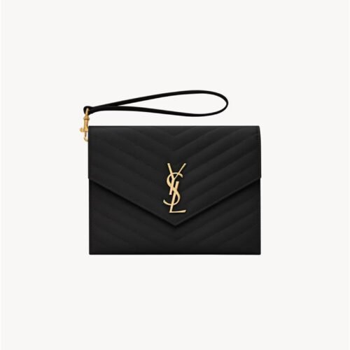 CASSANDRE MATELASSÉ FLAP POUCH IN GRAIN DE POUDRE LEATHER