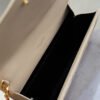 CASSANDRE MATELASSÉ FLAP POUCH IN GRAIN DE POUDRE LEATHER