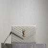 CASSANDRE MATELASSÉ FLAP POUCH IN GRAIN DE POUDRE LEATHER