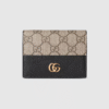 GG MARMONT BI-COLOR CARD CASE WALLET