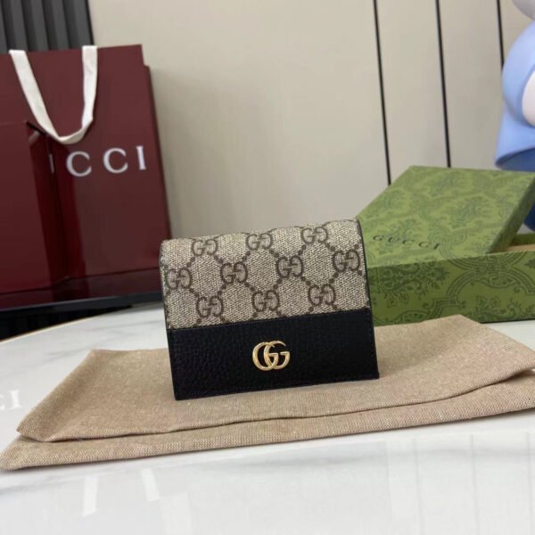 GG MARMONT BI-COLOR CARD CASE WALLET