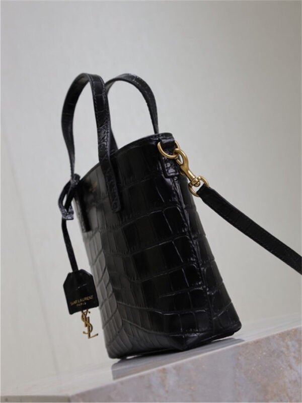 MINI TOY SHOPPING SAINT LAURENT IN CROCODILE-EMBOSSED LEATHER