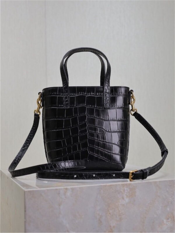 MINI TOY SHOPPING SAINT LAURENT IN CROCODILE-EMBOSSED LEATHER