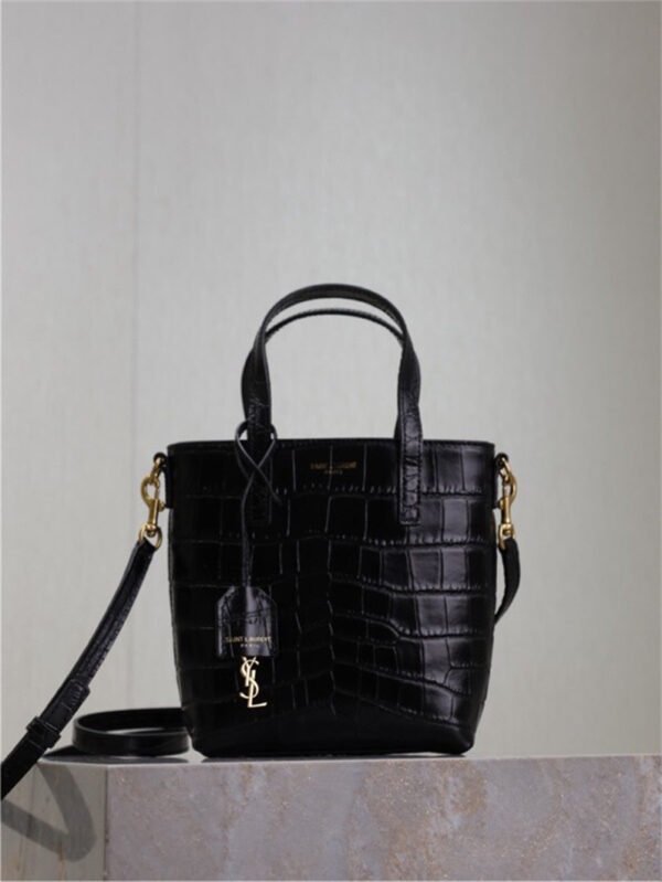 MINI TOY SHOPPING SAINT LAURENT IN CROCODILE-EMBOSSED LEATHER