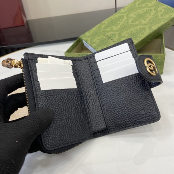 MEDIUM DOUBLE G WALLET WITH BAMBOO