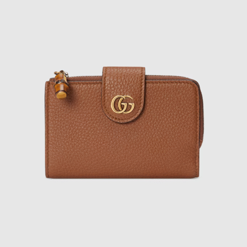 MEDIUM DOUBLE G WALLET WITH BAMBOO