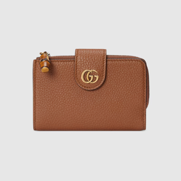 MEDIUM DOUBLE G WALLET WITH BAMBOO