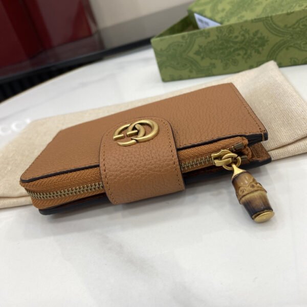 MEDIUM DOUBLE G WALLET WITH BAMBOO