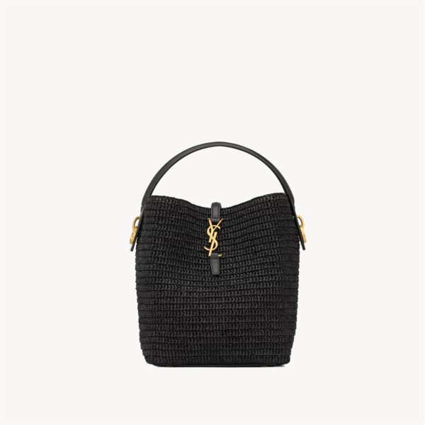 LE 37 IN WOVEN RAFFIA AND VEGETABLE-TANNED LEATHER