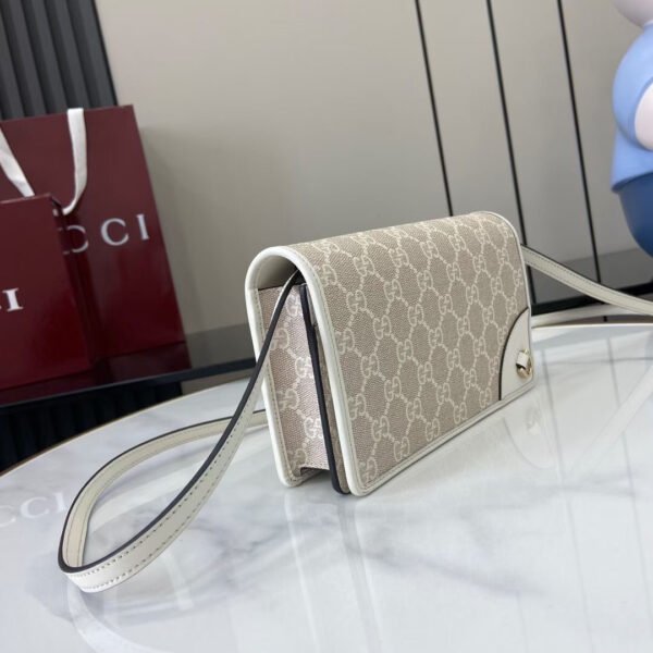 GG EMBLEM WALLET WITH LEATHER STRAP