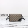 GG EMBLEM WALLET WITH LEATHER STRAP