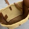 LE 5 À 7 SUPPLE SMALL IN RAFFIA AND LEATHER