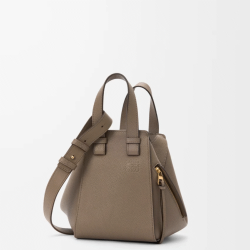 Compact Hammock bag in soft grained calfskin