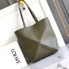 Medium Puzzle Fold tote in shiny calfskin