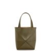 Mini Puzzle Fold tote in shiny calfskin