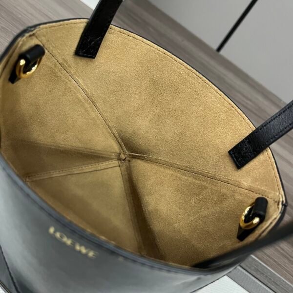 Mini Puzzle Fold tote in shiny calfskin