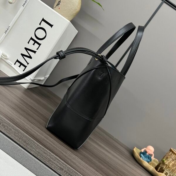 Mini Puzzle Fold tote in shiny calfskin