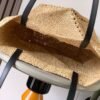 Medium Puzzle Fold tote in raffia