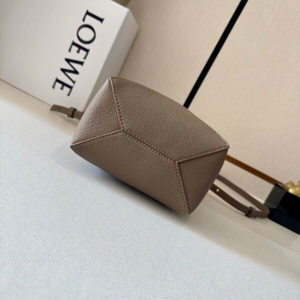 Mini Puzzle Fold tote in soft grained calfskin