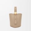 Mini Pebble Bucket bag in soft grained calfskin