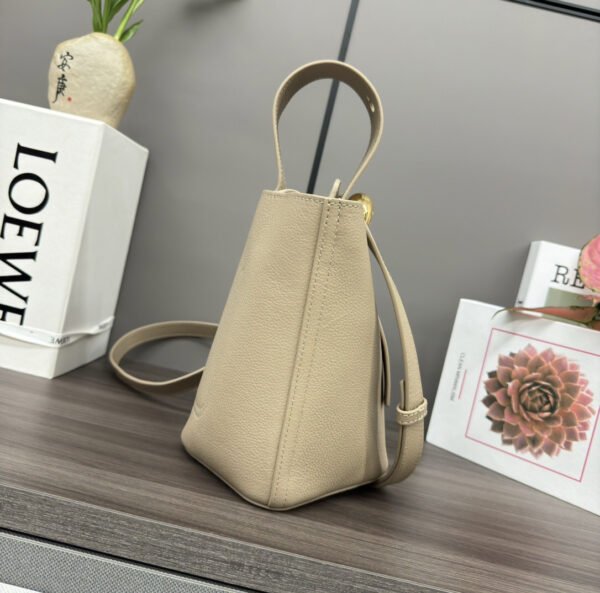 Mini Pebble Bucket bag in soft grained calfskin