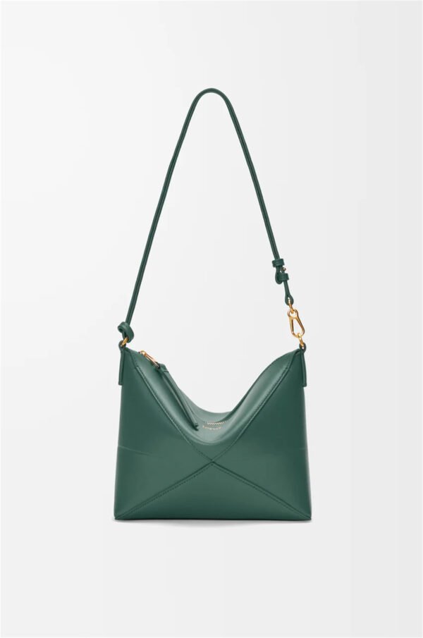 Puzzle Fold pouch in shiny nappa calfskin