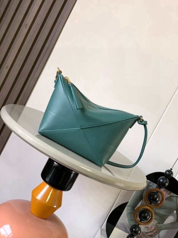 Puzzle Fold pouch in shiny nappa calfskin