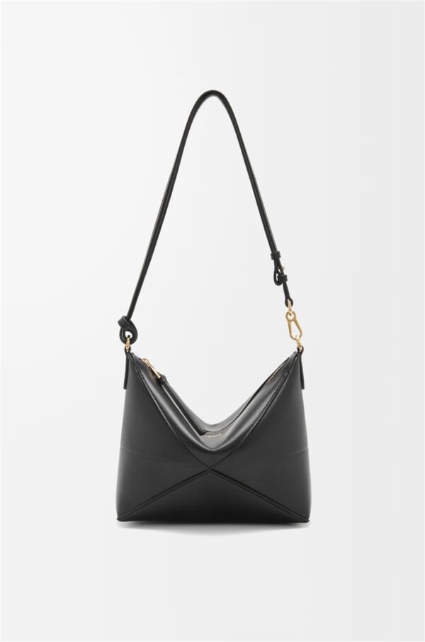Puzzle Fold pouch in shiny nappa calfskin