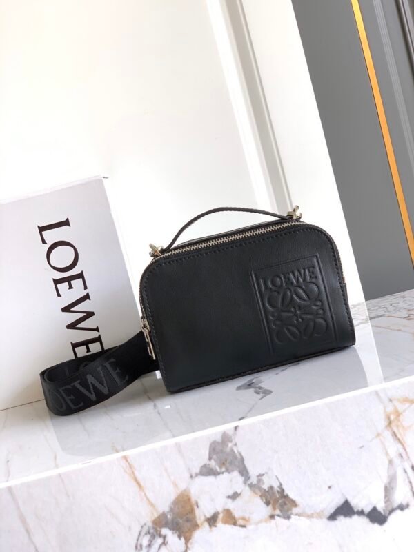 Mini crossbody camera bag in satin calfskin