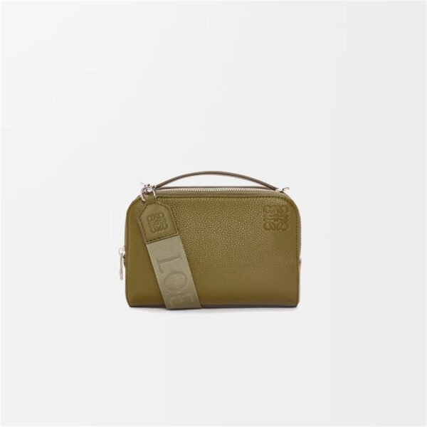 Mini crossbody camera bag in soft grained calfskin