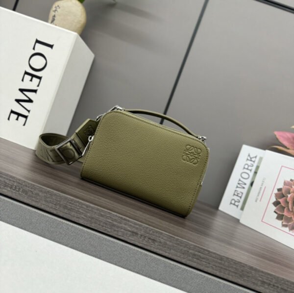 Mini crossbody camera bag in soft grained calfskin